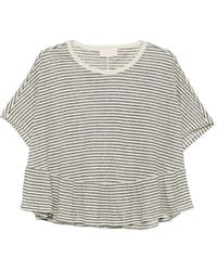 iBlues - Striped Peplum T-Shirt - Lyst