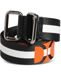 Dolce & Gabbana - Striped Logo-Print Belt - Lyst