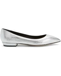 Giuseppe Zanotti - Dhalia Snakeskin-Effect Ballerina Shoes - Lyst