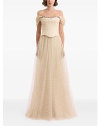 Gemy Maalouf - Off-The-Shoulder Corset Maxi Dress - Lyst