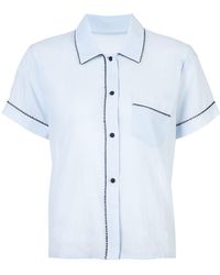 Morgan Lane Tami Short-sleeve Pyjama Top - Blue