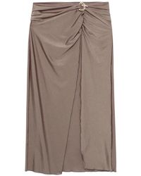 Jonathan Simkhai - Kora Satin Wrap Midi Skirt - Lyst