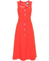 Nissa - Belted Midi Dress - Lyst