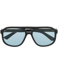 Gucci - Pilot-Frame Logo-Plaque Sunglasses - Lyst