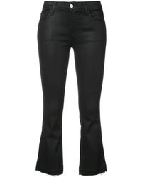 J Brand Selena Mid Rise Crop Boot Jeans - Zwart