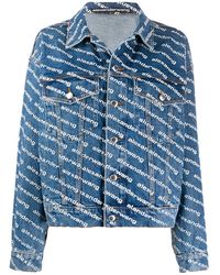 Alexander Wang - ブルー Game ロゴ デニムジャケット - Lyst