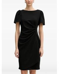 DKNY - Vestido Corto Fruncido - Lyst