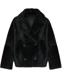 Yves Salomon - Shearling Pea Jacket - Lyst