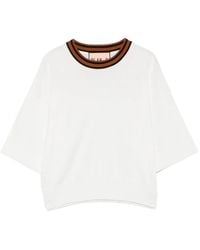 Plan C - Top Con Ribete A Rayas - Lyst