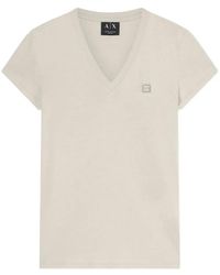 ARMANI EXCHANGE - V-Neck Short-Sleeved T-Shirt - Lyst