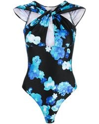 Coperni - Floral-Print Cut-Out Bodysuit - Lyst