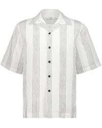 Commas - Striped Camp-Collar Shirt - Lyst
