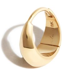 Lizzie Mandler - 18Kt Crescent Hoop Earring - Lyst