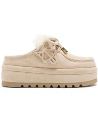 Naked Wolfe - Blizzard Faux Fur-Trimmed Platform Mules - Lyst