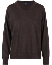 arch4 - V-Neck Ribbed Sweater - Lyst