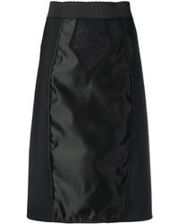 Dolce & Gabbana - Powernet Satin Midi Skirt - Lyst