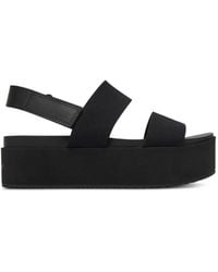 Calvin Klein - Flatform Touch-Strap Sandals - Lyst