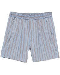 Tom Ford - Silk Jacquard Regular Stripe Pleated Lounge Shorts - Lyst