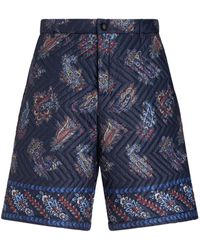 Etro - Paisley-print Quilted Bermuda Shorts - Lyst