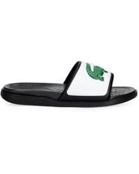 Lacoste - Serve Dual Logo-Appliqué Slides - Lyst