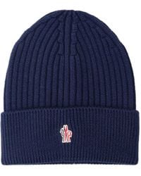 Moncler - Ribbed-Knit Virgin Wool Beanie Hat - Lyst