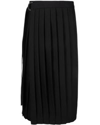 Ami Paris - Mid-Length Pleated Skirt - Lyst