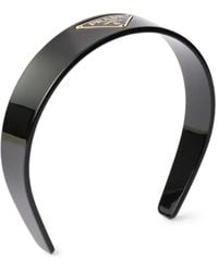 Prada - Headband With Triangle Logo - Lyst