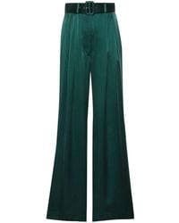 Zimmermann - Pantalón ancho de seda verde jade - Lyst