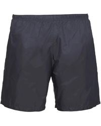 Prada - Logo Patch Recycled Nylon Swim Shorts - Lyst