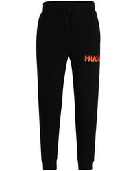 HUGO - Mid-rise Straight-leg Track Pants - Lyst