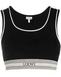 Loewe - Stripe-Detailing Crop Top - Lyst