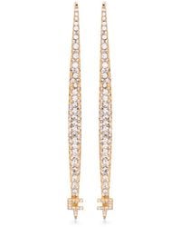 Elisabetta Franchi - Crystal-Embellished Brass Earrings - Lyst