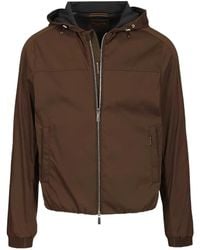 Moorer - Hooded Zip-Up Jacket - Lyst