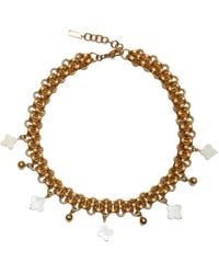 Labelled Jewellery - Mia Clover-Embellished Chain Necklace - Lyst