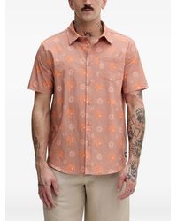 Hurley - Palm-Print Short-Sleeve Shirt - Lyst