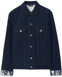 Burberry - Katoenen Denim Jack Met Logopatch - Lyst