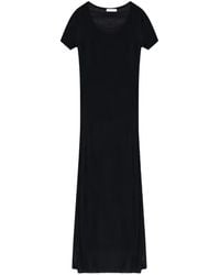 Lemaire - T-Shirt Met Zijsplit - Lyst