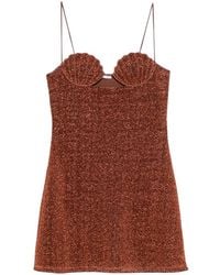 Oséree - Lumière Shell Metallic-Effect Mini Dress - Lyst