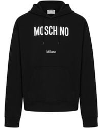 Moschino - Felpa Con Cappuccio E Logo - Lyst