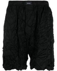 Balenciaga - Shorts pigiama con effetto stropicciato - Lyst