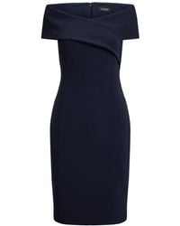 Ralph Lauren - Criss-Cross-Detail Off-The-Shoulder Midi Dress - Lyst
