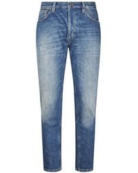 Dondup - Faded-Effect Logo-Patch Jeans - Lyst