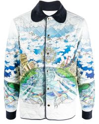 Casablancabrand - Graphic-print Quilted Jacket - Men's - Cotton/polyester - Lyst