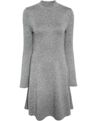 Vince - High-Neck Flared Knit Dress - Lyst
