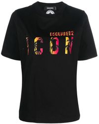 DSquared² - T-Shirt mit "Icon"-Print - Lyst