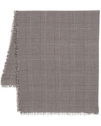 Faliero Sarti - Sciarpa Con Frange E Fantasia Pied-De-Poule - Lyst