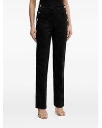 Morgan - Button-Embellishment Trousers - Lyst