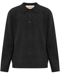 Valentino Garavani - Ribbed-Knit Polo Sweater - Lyst