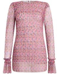 Philosophy Di Lorenzo Serafini - Floral-Print Mini Dress - Lyst