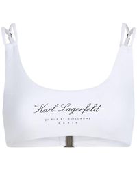 Karl Lagerfeld - Top bikini Hotel Karl a fascia - Lyst